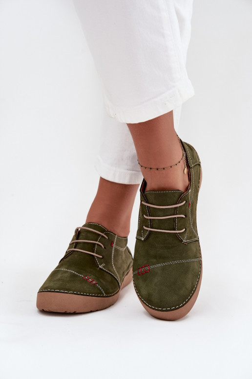  boty  Z Przeszyciami Artiker 57C2112 zelené