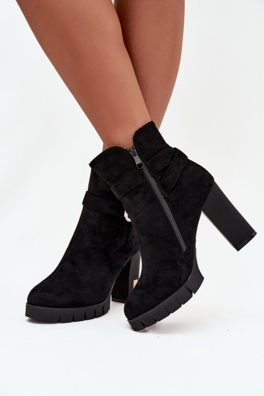 zateplené Dámské podpatky s přezkami Černé Nolivira zateplené Dámské podpatky s přezkami Černé Nolivira