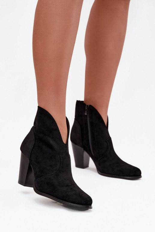 Dámské podpatky Z z eko semišeu Černé Elvirae Dámské podpatky Z z eko semišeu Černé Elvirae