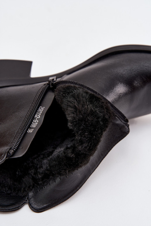 zateplené Dámské podpatky  Černé Delmira