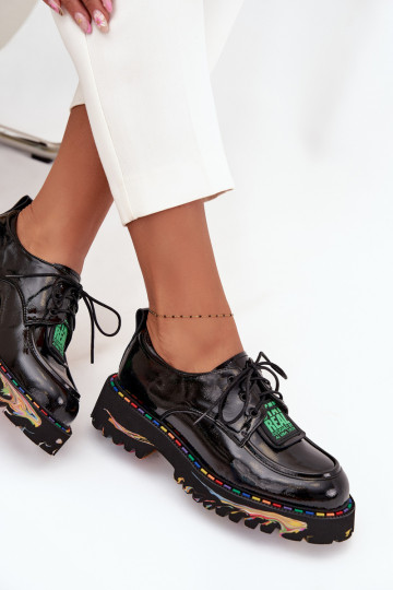 s efektem laku  boty  Artiker 57C0172 Černé