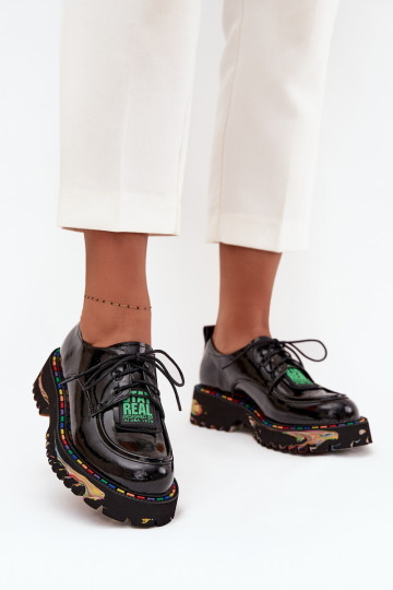 s efektem laku  boty  Artiker 57C0172 Černé 2