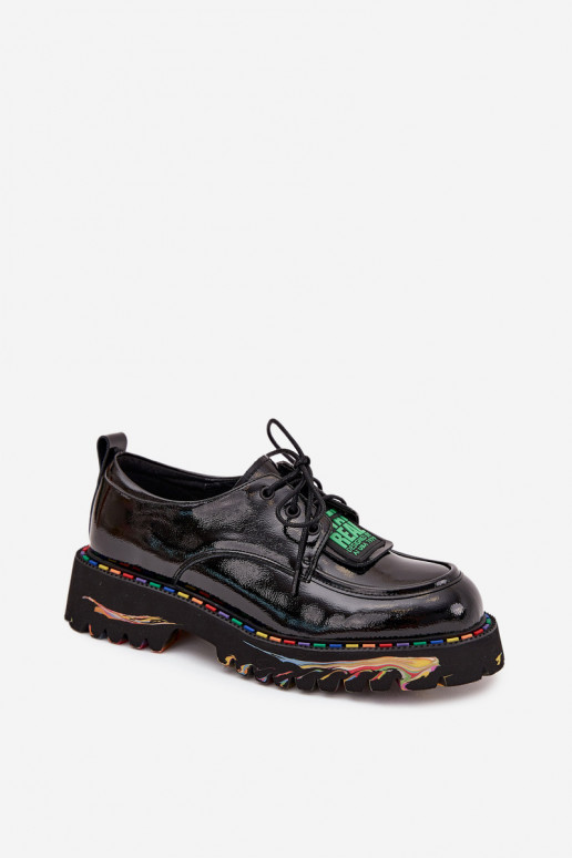 s efektem laku  boty  Artiker 57C0172 Černé