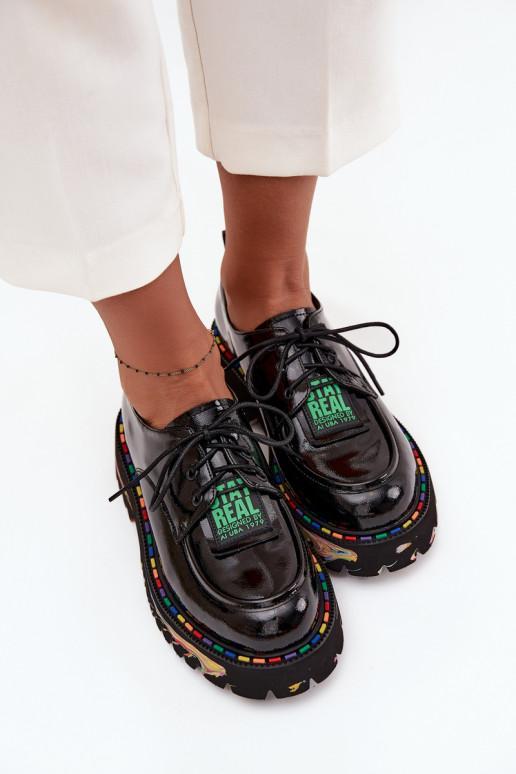 s efektem laku  boty  Artiker 57C0172 Černé