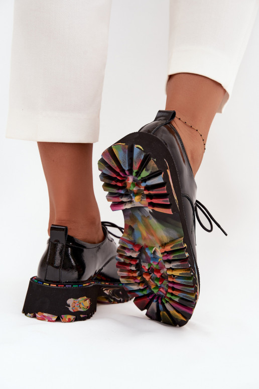 s efektem laku  boty  Artiker 57C0172 Černé