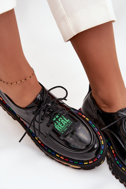 s efektem laku  boty  Artiker 57C0172 Černé