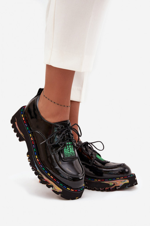 s efektem laku  boty  Artiker 57C0172 Černé