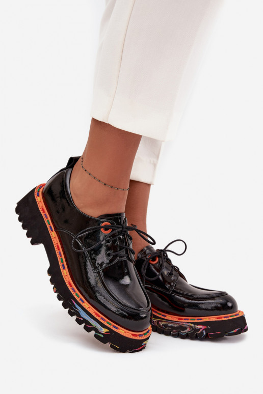  boty  s efektem laku Artiker 57C0176 Černé