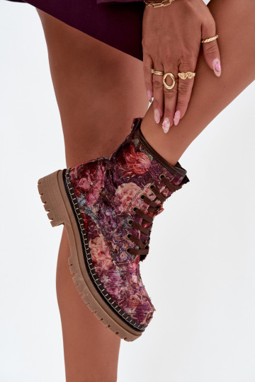 Dámské podpatky zateplené Artiker 57C1055 vínová