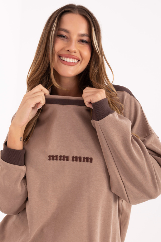 Bluzka-RV-BZ-A878.51-ciemny bezowy