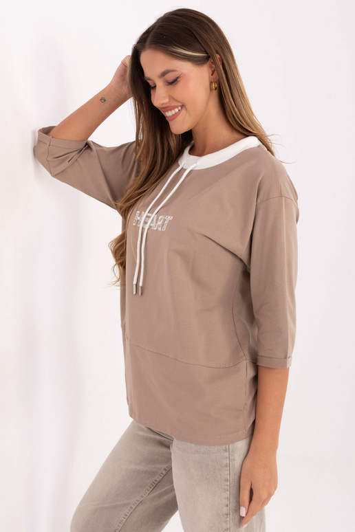 Bluzka-RV-BZ-A892.00-ciemny bezowy