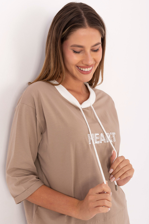 Bluzka-RV-BZ-A892.00-ciemny bezowy