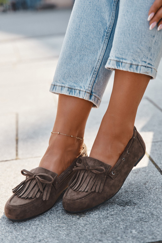 Dámské mokasíny se střapci I Kokardką khaki Olivianne Dámské mokasíny se střapci I Kokardką khaki Olivianne