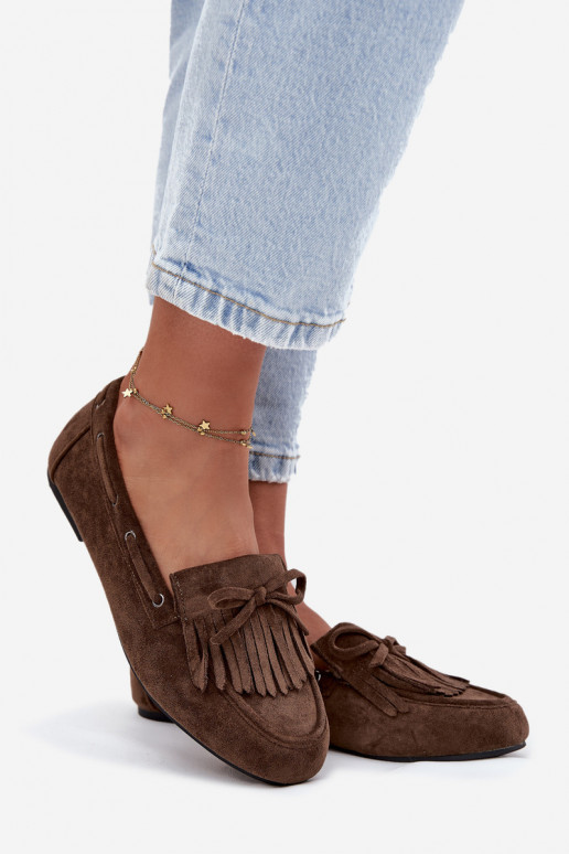 Dámské mokasíny se střapci I Kokardką khaki Olivianne Dámské mokasíny se střapci I Kokardką khaki Olivianne