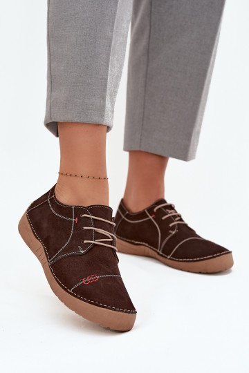  boty  Z Przeszyciami Artiker 57C2114 hnědá 2