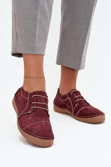  boty  Z Przeszyciami Artiker 57C2111 vínová 2