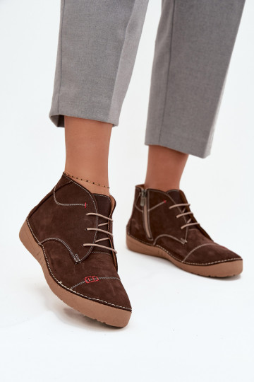  boty  Z Przeszyciami  Artiker 57C2117 hnědá 2