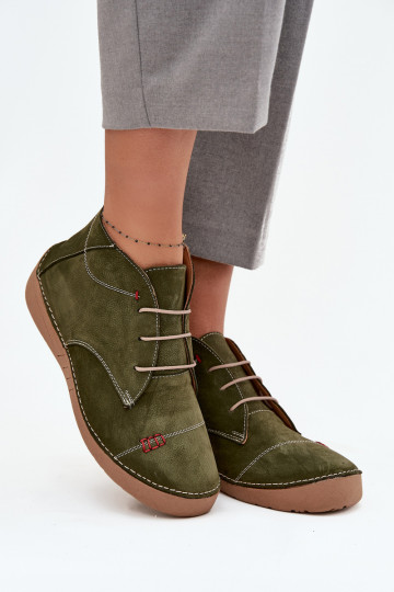  boty  Z Przeszyciami  Artiker 57C2119 zelené