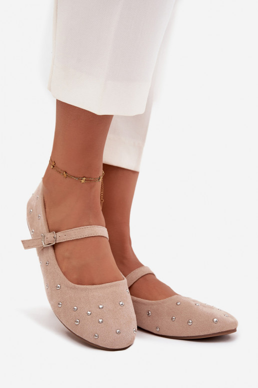 Zdobené baleríny  s popruhy růžová Olivisse Zdobené baleríny  s popruhy růžová Olivisse