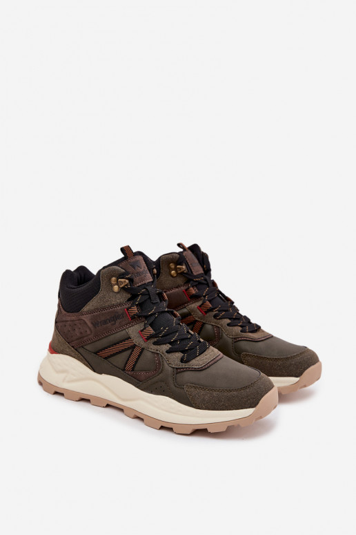 turistické boty  WRANGLER WEST MEN MID 20253027 khaki turistické boty  WRANGLER WEST MEN MID 20253027 khaki