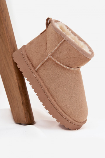 Sněhule Dětské  zateplené s kožešinou uvnitř béžové Mireya