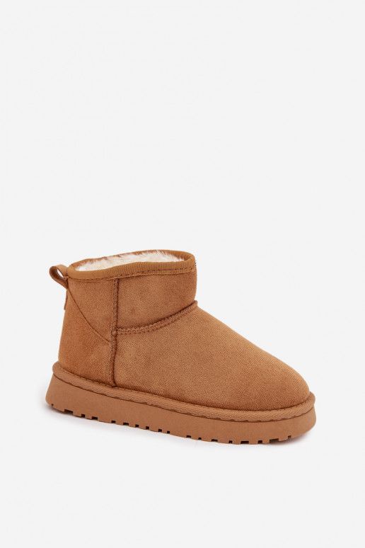 Sněhule Dětské  zateplené s kožešinou uvnitř hnědáMireya Sněhule Dětské  zateplené s kožešinou uvnitř hnědáMireya