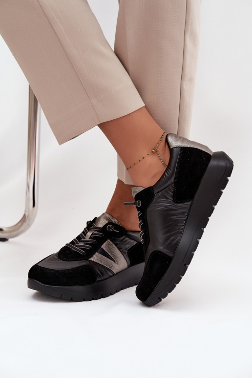 Tenisky  s platformou Vinceza 58561 Černé Tenisky  s platformou Vinceza 58561 Černé