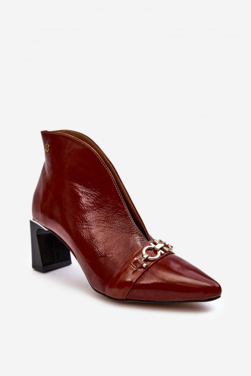 Dřeváky s podpatky  05262-02 hnědá 2