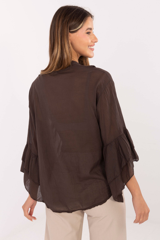 Koszula-MI-KS-92330.07-ciemny brązowy