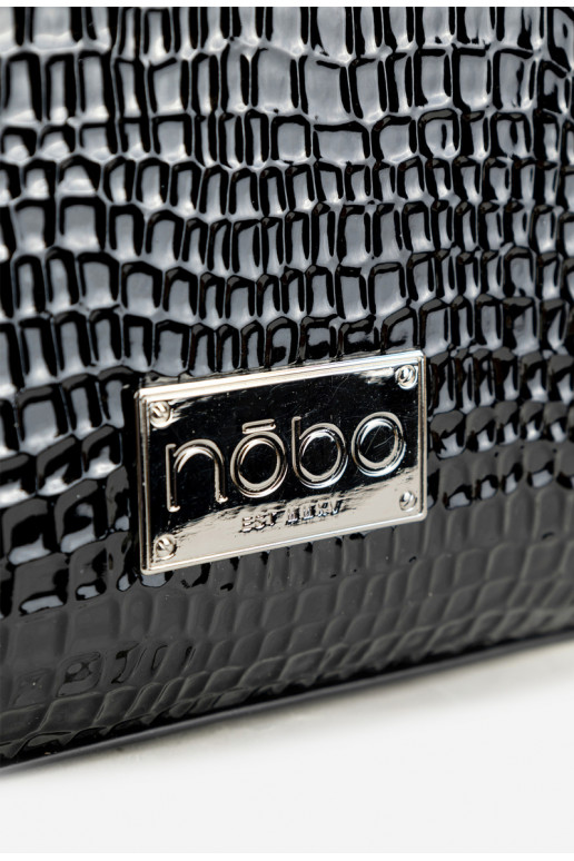 s efektem laku Kabelka Z Tłoczonym  NOBO BAG6150-M20 černá