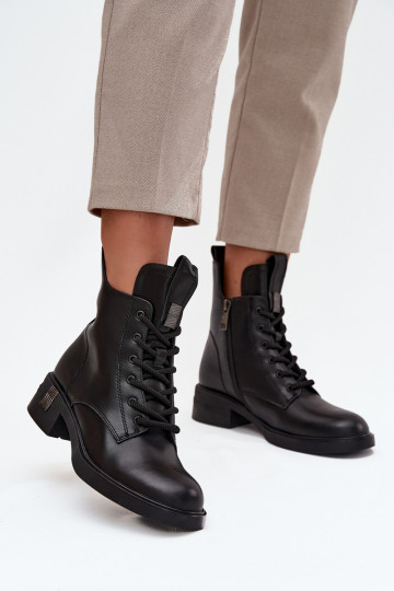 Dřeváky  na nízkém podpatku Vinceza 66818 Černé