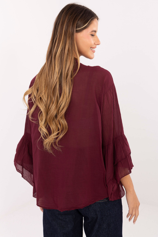 Koszula-MI-KS-92330.07-bordowy