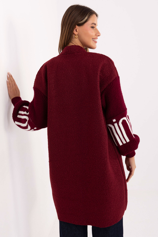 Kardigan-IT-SW-80678.84-bordowy