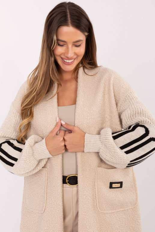 Kardigan-IT-SW-80678.84-jasny beżowy