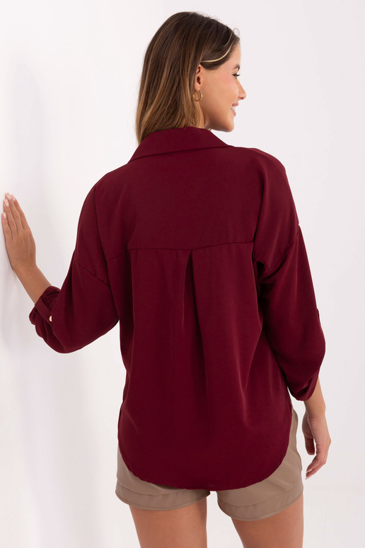 Koszula-MI-KS-4192.34-bordowy