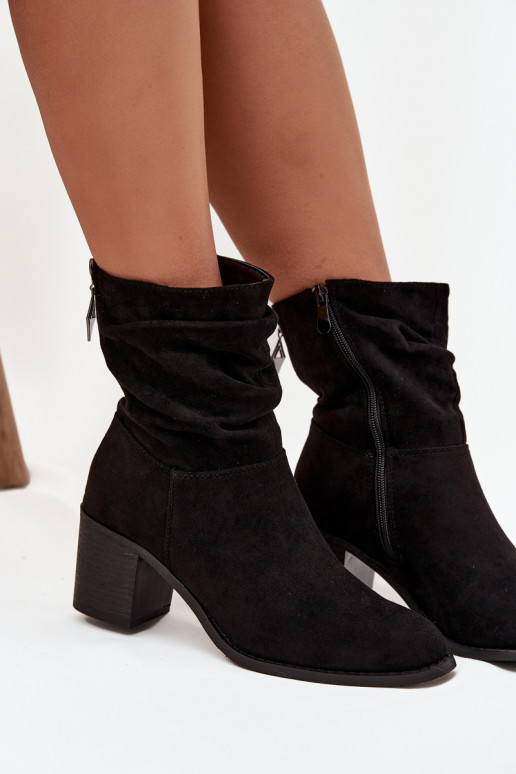 Dámské podpatky  s podpatky S.Barski HY52-516 Černé