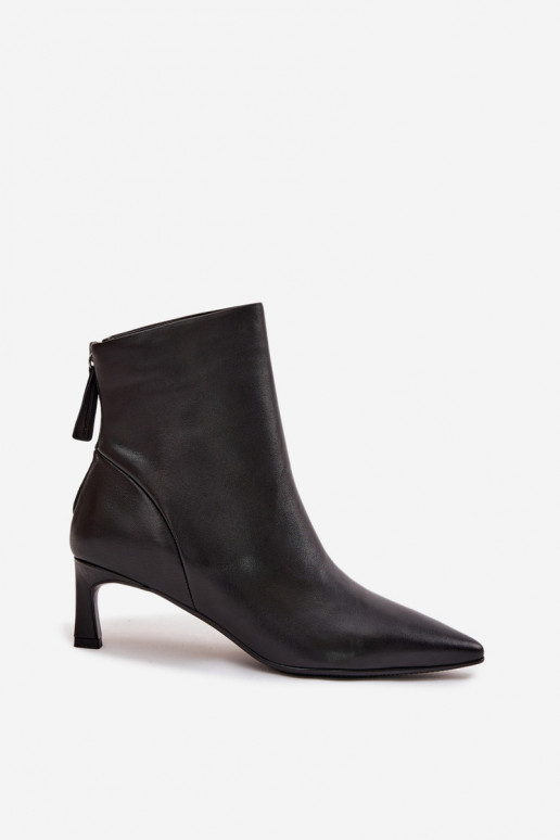 Dámské podpatky Z Naturalnej Skóry s podpatky D&A CR52-661 Černé