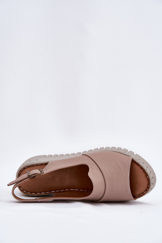 Dámské sandály Z Naturalnej Skóry  Artiker 54C0788 béžové