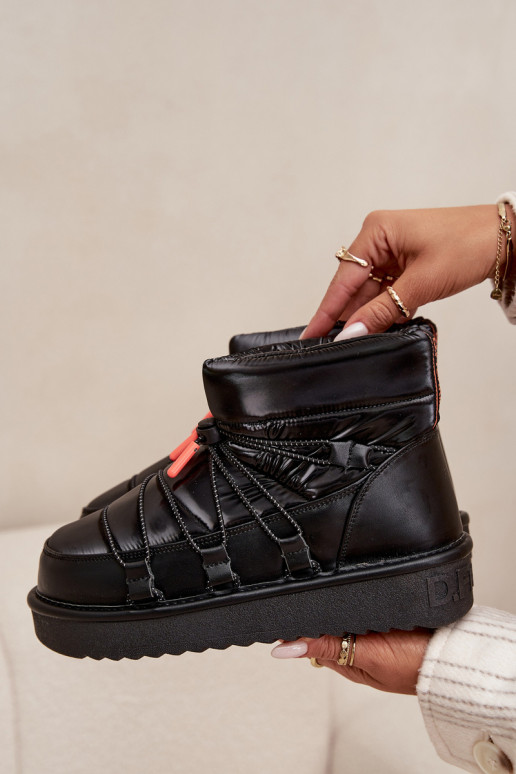 Sněhule  s platformou D.Franklin DFSH370020 Černé