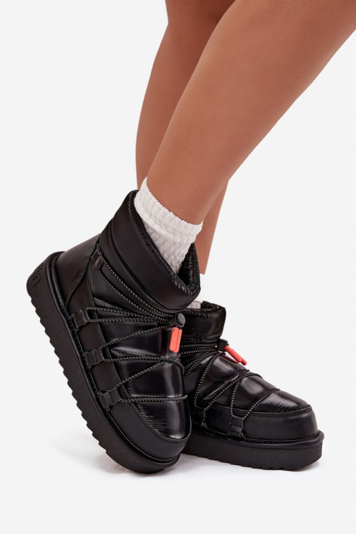 Sněhule  s platformou D.Franklin DFSH370020 Černé