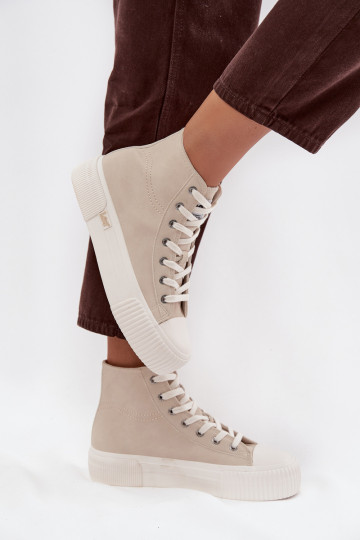 Ležérní obuv s platformou LEE 50253002.35E ISLA WOMEN MID béžové
