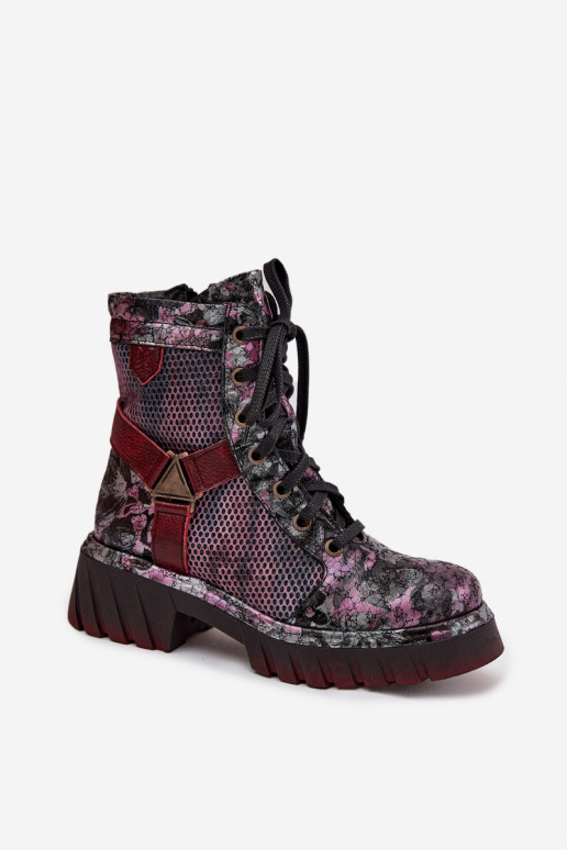 Dřeváky Dámské boty   07072-23 vínová