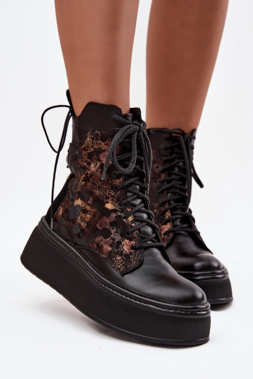 Dřeváky s platformou  07086-01 Černé Dřeváky s platformou  07086-01 Černé