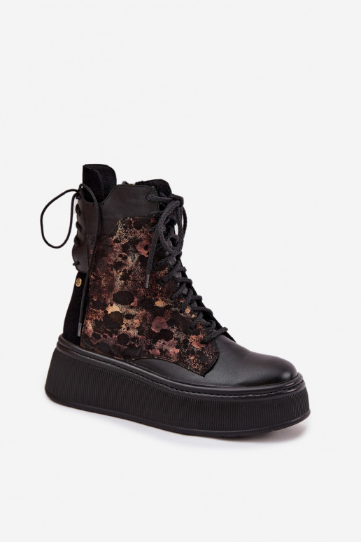 Dřeváky s platformou  07086-01 Černé Dřeváky s platformou  07086-01 Černé