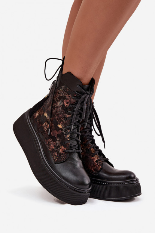 Dřeváky s platformou  07086-01 Černé Dřeváky s platformou  07086-01 Černé