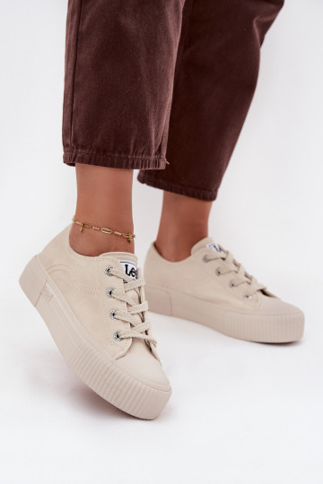 Ležérní obuv s platformou LEE ISLA C WOMEN LOW 50253001.35E béžové