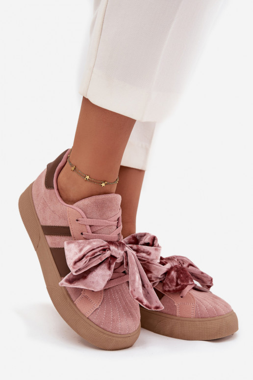 Tenisky  Z ową se stuhami růžová Ashlyn