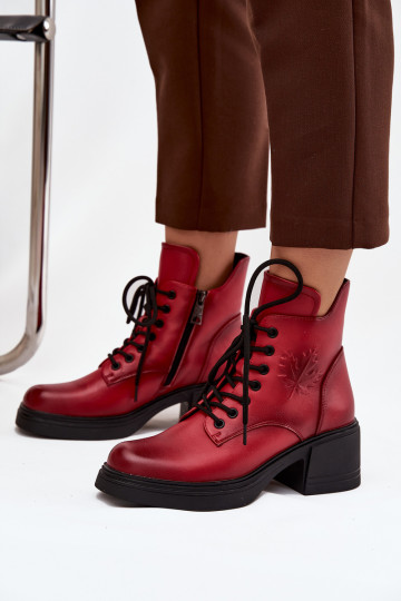 Dámské dřeváky  zateplené Vinceza 39950 červené