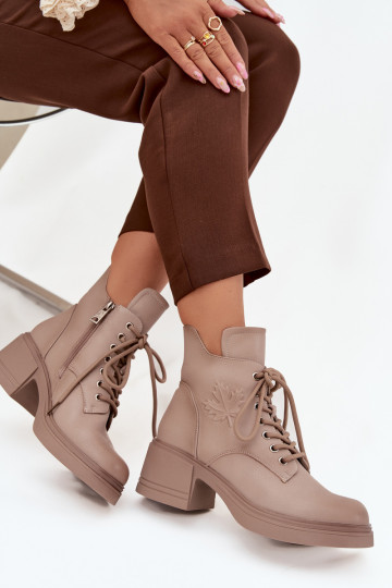 Dámské dřeváky  zateplené Vinceza 39950 béžové