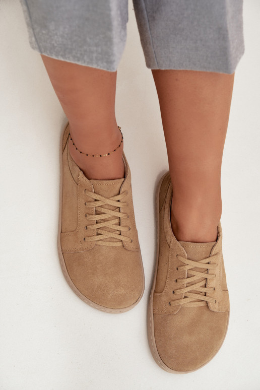 ležérní boty Typu Barefoot Z Naturalnego Zamszu Zazoo 314 béžové ležérní boty Typu Barefoot Z Naturalnego Zamszu Zazoo 314 béžové
